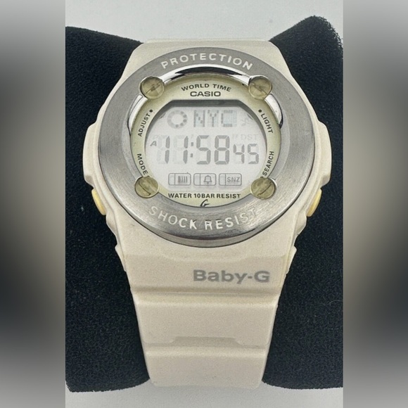 Casio BABY-G White Silicone World Time Watch BG1300-7WC Alarm Chronograph - Picture 2 of 6